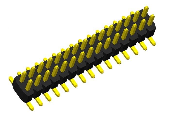 Zwei Reihe Pin-Titel-Verbindungsstück-einzelne Plastik-SMT-Art PWB Pin-Verbindungsstück 1.0mm