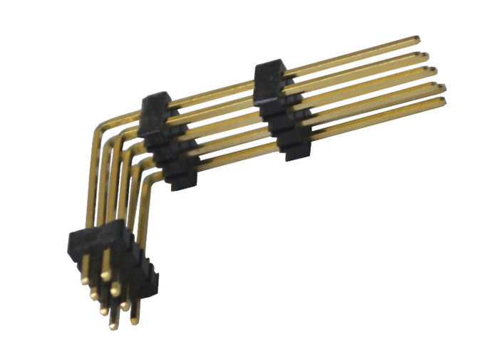 Schwarzes 8 Pin-Titel-Verbindungsstück 1.27mm Plastik zwei Reihen-rechtwinkliger drei