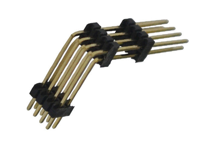 Schwarzes 8 Pin-Titel-Verbindungsstück 1.27mm Plastik zwei Reihen-rechtwinkliger drei