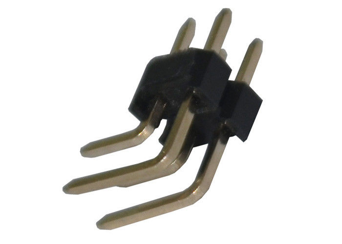 Rechtwinkliges Doppelreihe Pin-Titel-Verbindungsstück 2.54mm x 2.5mm Isolationswiderstand