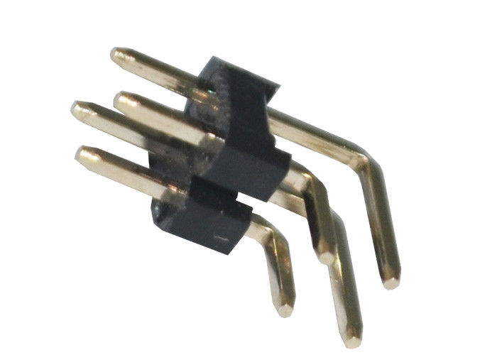 Rechtwinkliges Doppelreihe Pin-Titel-Verbindungsstück 2.54mm x 2.5mm Isolationswiderstand