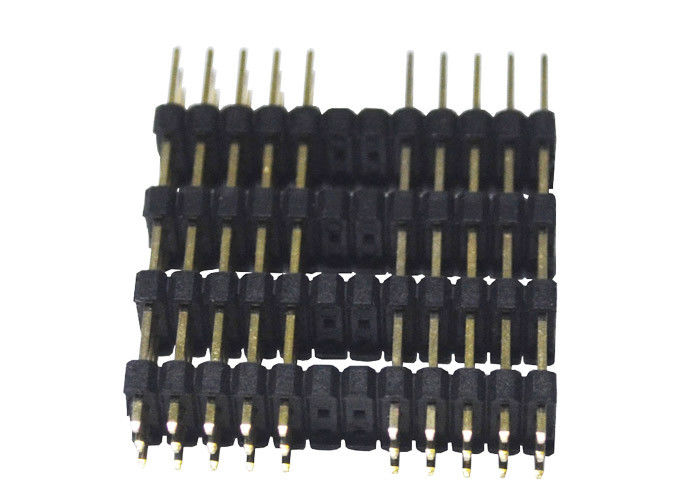 3 Neigung des Reihe Pin-Titel-Verbindungsstück-2.54mm 180 Grad-Art vier Plastik