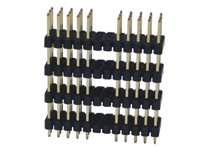 3 Neigung des Reihe Pin-Titel-Verbindungsstück-2.54mm 180 Grad-Art vier Plastik