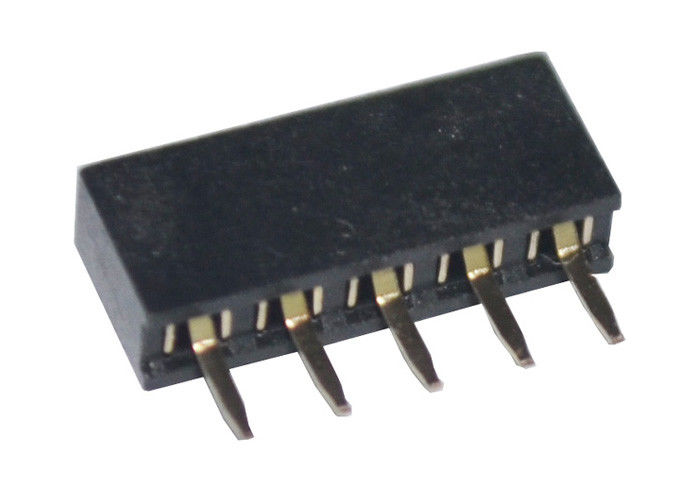 Schwarze gerade Art Neigung 5 weibliches der Titel-Verbindungsstück-einzelner Reihen-2mm Pin