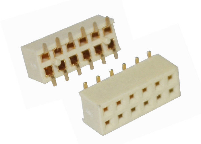 12 Pin-Titel-Verbindungsstück-weibliches PWB-Verbindungsstück-Doppelreihe SMT-Art 2.0mm Neigung