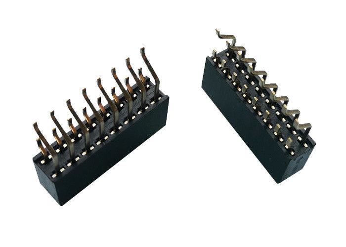 Art 16 Pin des horizontale doppelte Reihen-weibliche Titel-Verbindungsstück-2.54mm SMT