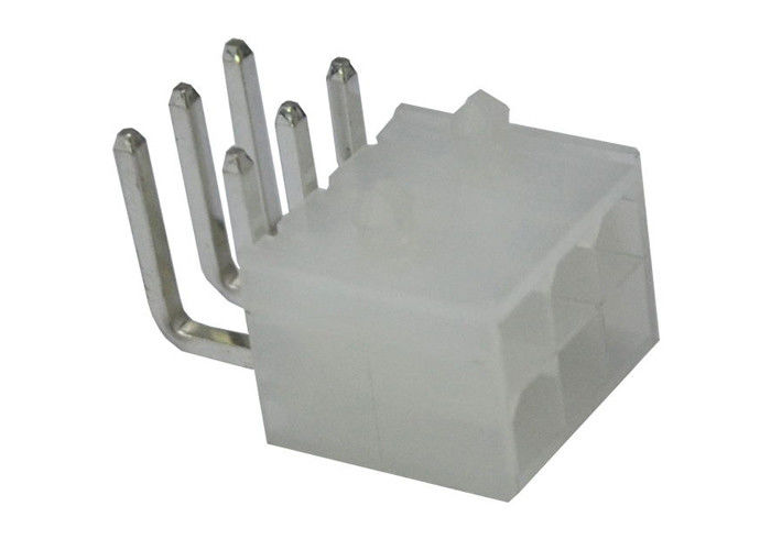 Weißer rechtwinkliger 6 Pin-Titel-Oblaten-PWB-Draht dem Ohm zur Leiterplatten-Verbinder-30m