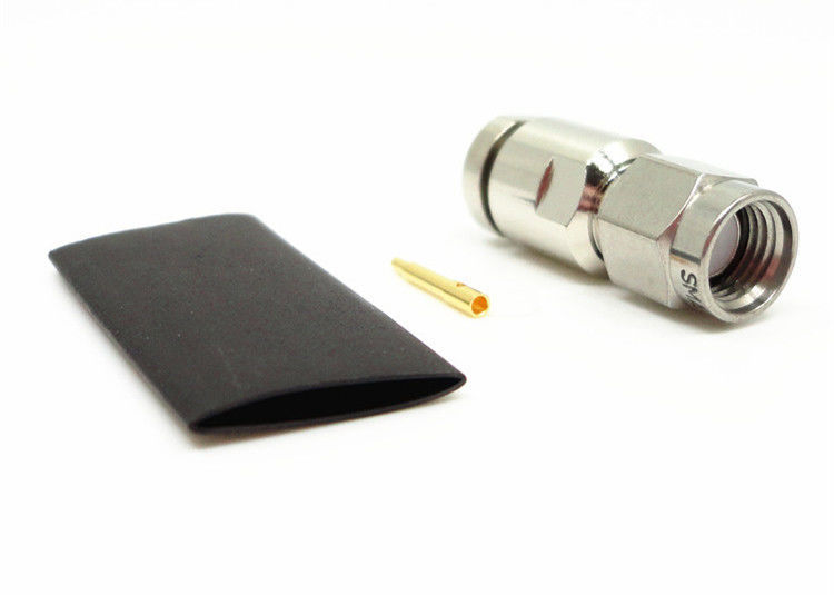 Vernickeln Sie überzogenes SMA-Stecker-Verbindungsstück, Nennspannung Rfs Koaxialstecker-335VRMS