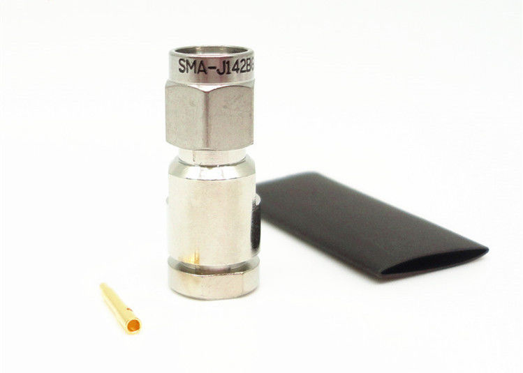 Vernickeln Sie überzogenes SMA-Stecker-Verbindungsstück, Nennspannung Rfs Koaxialstecker-335VRMS