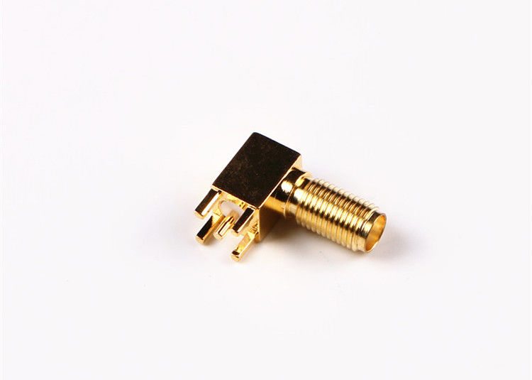 Rechtwinkliger Koaxialstecker-Leichtgewichtler SMA-Verbindungsstück-Stempel-Lötmittel Rfs