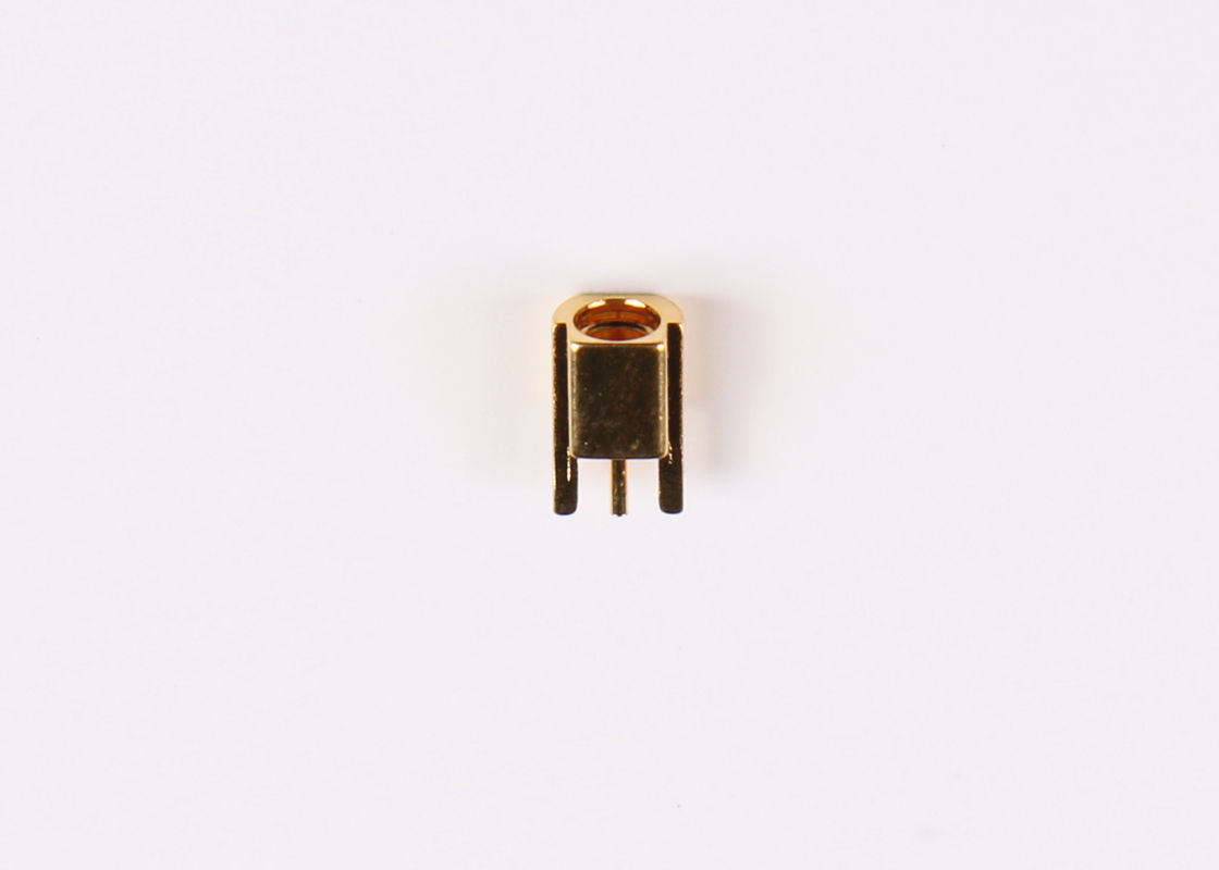 Stempel MCX Rf-Verbindungsstück-Messingkabel-Koaxialstecker für PWB-Berg