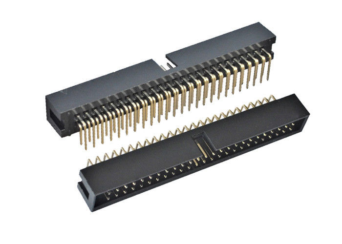 Neigung 50 des rechtwinkligen PWB-Verbindungsstück-90 Grad-kastenähnlicher 2.54mm Pin-Titel