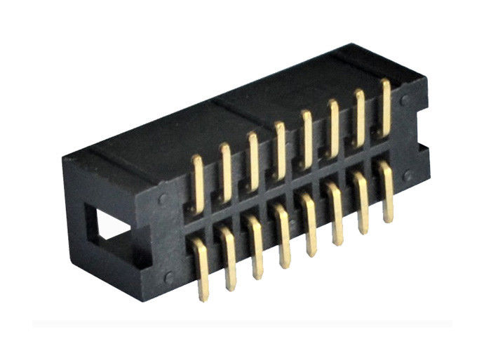 Männliche Neigung SMT-Art PBT des Kasten-Titel-Verbindungsstück-2.54mm/PA6T-Isolator-Material