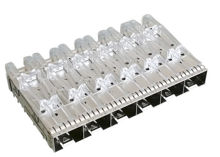 Einpress-mehrfacher Hafen des SFP-Sockel SFP-Käfig-Verbindungsstück-1x6 mit EMS-Finger-Frühling